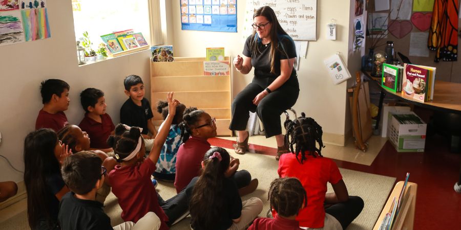 KCE scholars in the classroom.
